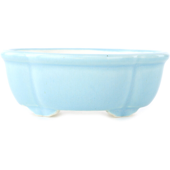 Mokko hellblauer Bonsaitopf von Yixing – 135 x 110 x 50 mm