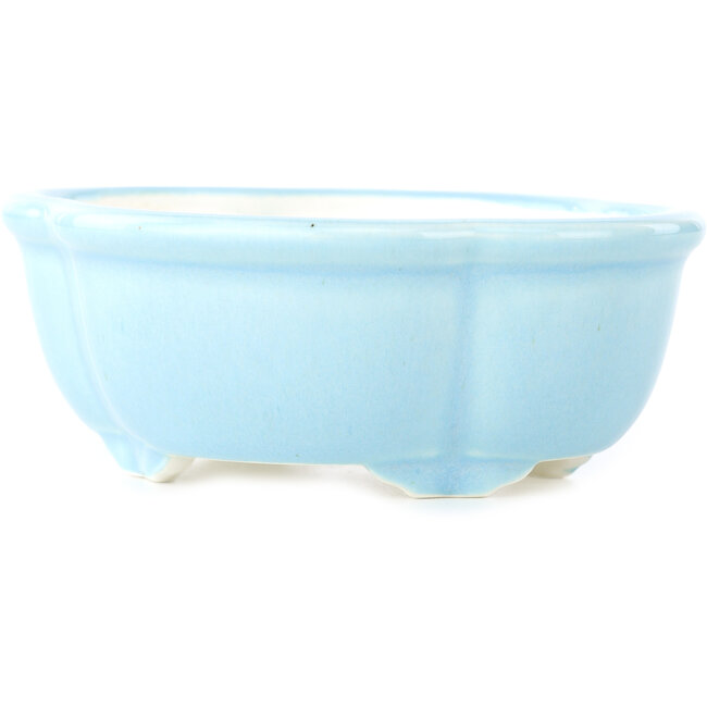 Maceta para bonsái Mokko azul claro de Yixing - 135 x 110 x 50 mm