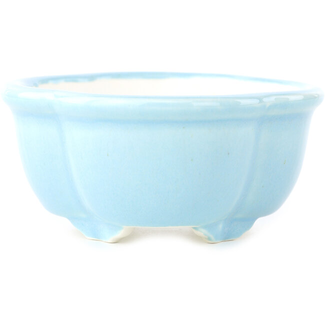 Maceta para bonsái Mokko azul claro de Yixing - 135 x 110 x 50 mm