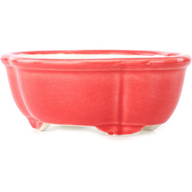 Pot à bonsaï rouge Mokko de Yixing - 135 x 110 x 50 mm