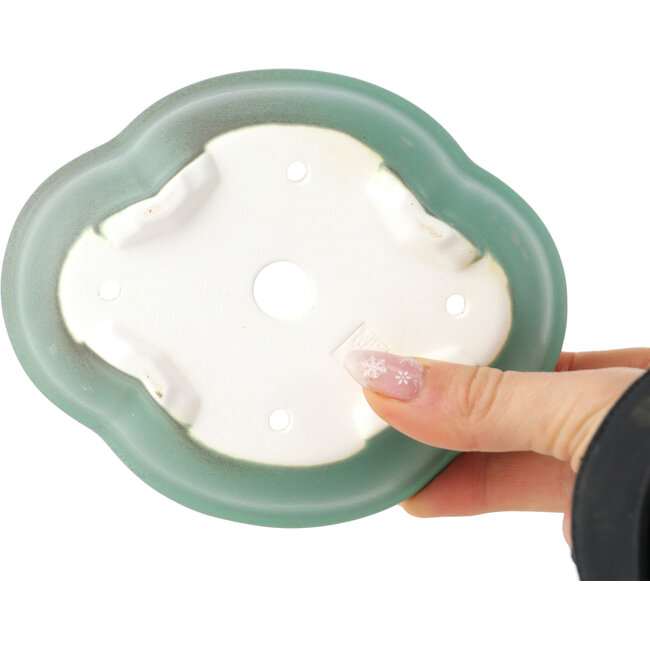 Mokko Bonsai-Topf, mittelgrün, von Yixing – 135 x 110 x 50 mm