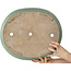 Oval green bonsai pot - 442 x 375 x 103 mm