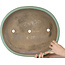 Oval green bonsai pot - 442 x 375 x 103 mm