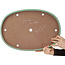 Oval green bonsai pot by Yamafusa - 462 x 323 x 40 mm