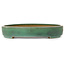 Pot ovale vert pour bonsaï de Yamafusa - 465 x 340 x 57 mm
