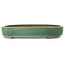 Oval green bonsai pot by Yamafusa - 465 x 340 x 57 mm