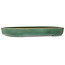 Oval green bonsai pot by Yamafusa - 465 x 340 x 57 mm