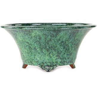  Shuuhou (Hidemi Kataoka) Pot à bonsaï vert 315 mm par Shuhou, Tokoname, Japon