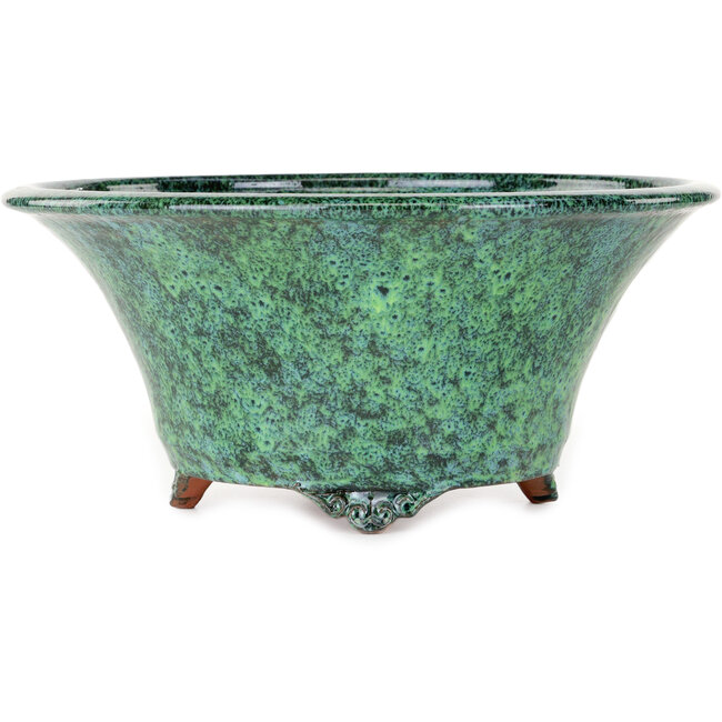 Pot rond vert pour bonsaï de Shuhou - 315 x 315 x 144 mm
