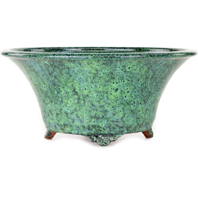 Pot rond vert pour bonsaï de Shuhou - 315 x 315 x 144 mm