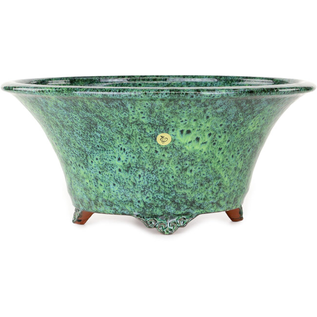 Pot rond vert pour bonsaï de Shuhou - 315 x 315 x 144 mm