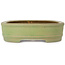 Maceta ovalada verde para bonsái de Hattori - 442 x 335 x 90 mm