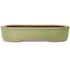 Maceta ovalada verde para bonsái de Hattori - 442 x 335 x 90 mm