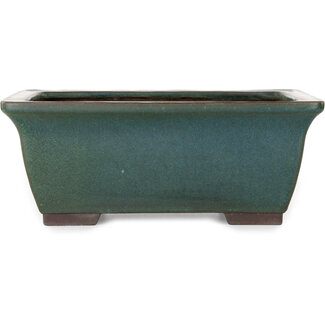  Yamaaki 320 mm  green bonsai pot by Yamaaki, Tokoname, Japan