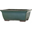Pot à bonsaï rectangulaire vert de Yamaaki - 320 x 250 x 125 mm