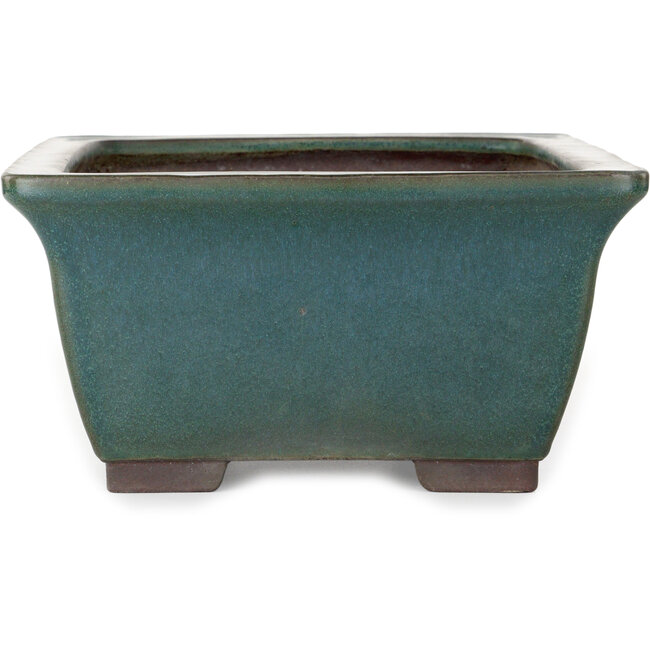 Pot à bonsaï rectangulaire vert de Yamaaki - 320 x 250 x 125 mm