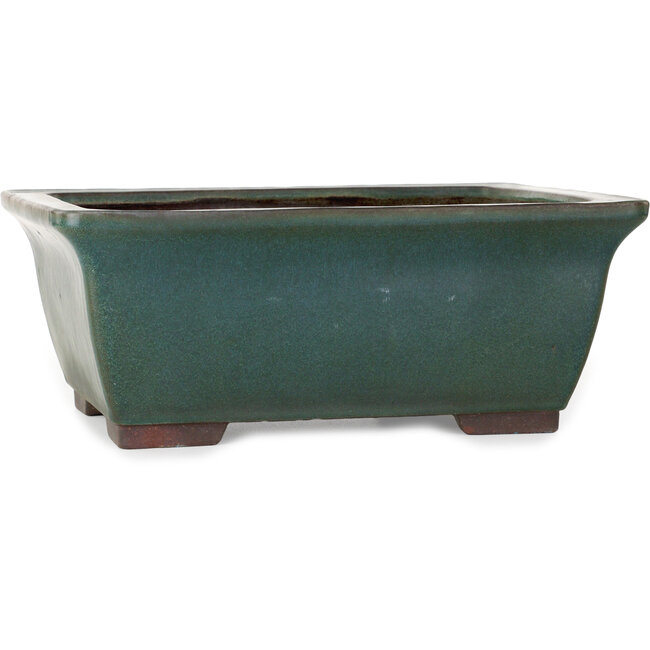 Rechthoekige groene bonsaipot van Yamaaki - 320 x 250 x 125 mm