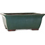 Pot à bonsaï rectangulaire vert de Yamaaki - 320 x 250 x 125 mm
