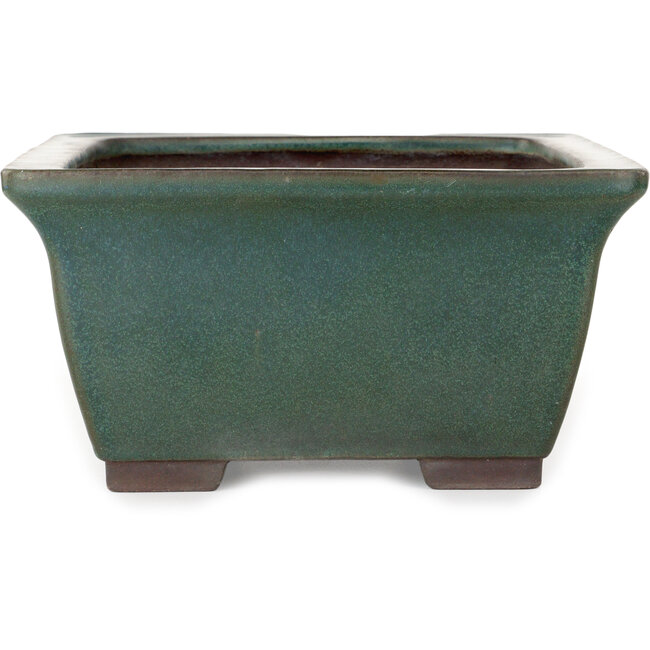 Vaso bonsai rettangolare verde di Yamaaki - 320 x 250 x 125 mm