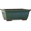 Rechthoekige groene bonsaipot van Yamaaki - 320 x 250 x 125 mm