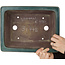 Pot à bonsaï rectangulaire vert de Yamaaki - 320 x 250 x 125 mm