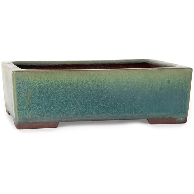 Rechthoekige groene bonsaipot van Yamaaki - 272 x 212 x 85 mm