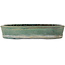Pot à bonsaï ovale vert par Aiba Koyou - 370 x 325 x 68 mm