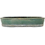 Pot à bonsaï ovale vert par Aiba Koyou - 370 x 325 x 68 mm