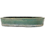 Pot à bonsaï ovale vert par Aiba Koyou - 370 x 325 x 68 mm