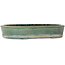 Pot à bonsaï ovale vert par Aiba Koyou - 370 x 325 x 68 mm