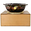 Lotus red and green bonsai pot by Heian Kosen - 320 x 320 x 105 mm
