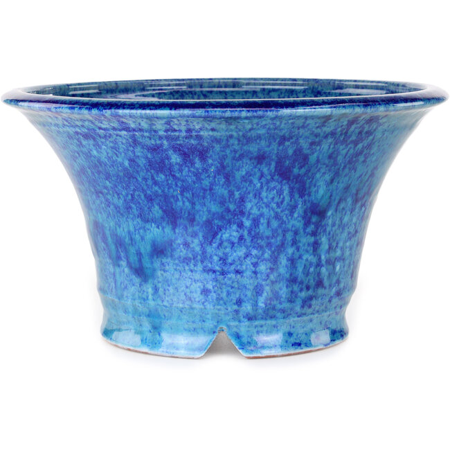 Pot à bonsaï rond bleu de Shuhou - 305 x 305 x 170 mm