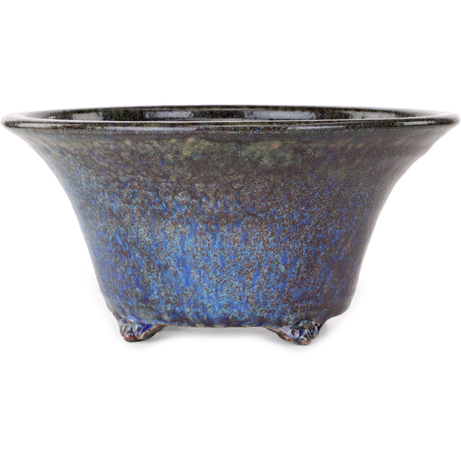 Pot à bonsaï rond rouge et bleu de Shuhou - 302 x 302 x 142 mm