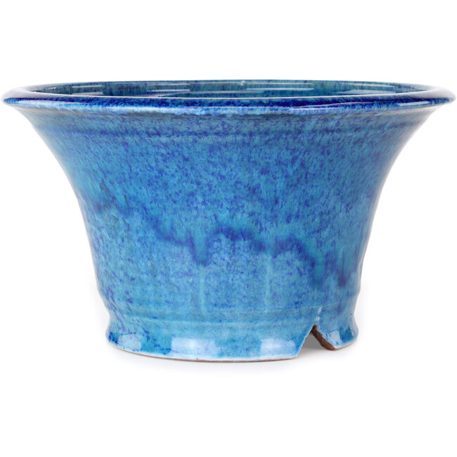 Vaso bonsai rotondo blu di Shuhou - 305 x 305 x 170 mm