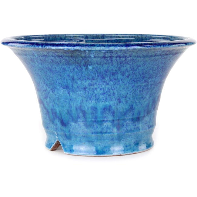 Runder blauer Bonsai-Topf von Shuhou – 305 x 305 x 170 mm