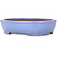 Oval light blue bonsai pot by Yamafusa - 308 x 255 x 72 mm