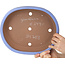 Oval light blue bonsai pot by Yamafusa - 308 x 255 x 72 mm