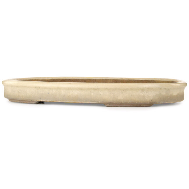 Oval off-white bonsai pot - 660 x 470 x 72 mm