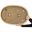 Oval off-white bonsai pot - 660 x 470 x 72 mm