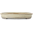 Oval off-white bonsai pot by Hekisui - 560 x 394 x 57 mm