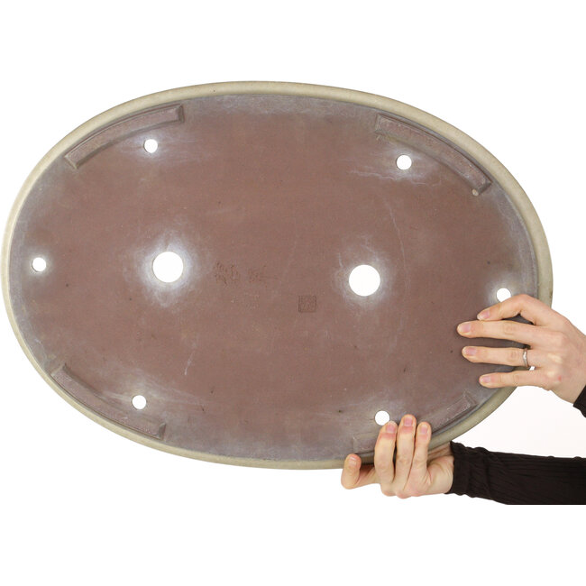 Maceta ovalada para bonsái color blanco hueso de Hekisui - 560 x 394 x 57 mm