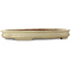 Oval off-white bonsai pot by Kakuzan - 560 x 403 x 70 mm