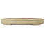 Oval off-white bonsai pot by Kakuzan - 560 x 403 x 70 mm