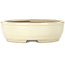 Maceta ovalada para bonsái color blanco hueso de Yamafusa - 308 x 255 x 75 mm