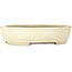 Oval off-white bonsai pot by Yamafusa - 308 x 255 x 75 mm