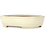 Maceta ovalada para bonsái color blanco hueso de Yamafusa - 308 x 255 x 75 mm