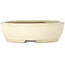 Maceta ovalada para bonsái color blanco hueso de Yamafusa - 308 x 255 x 75 mm