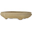 Ovaler, beigefarbener Bonsai-Topf von Hattori – 385 x 298 x 85 mm