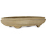 Pot à bonsaï ovale beige de Hattori - 385 x 298 x 85 mm