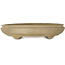 Ovale beige bonsaipot van Hattori - 385 x 298 x 85 mm
